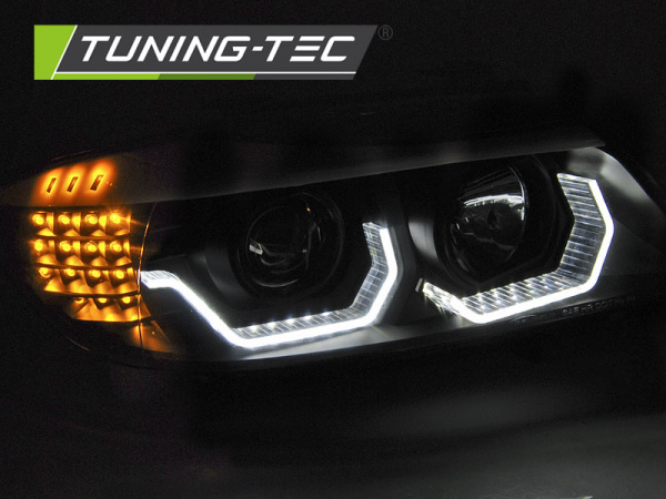 3D LED Angel Eyes Scheinwerfer für BMW 3er E90/E91 05-08 schwarz mit LED Blinker